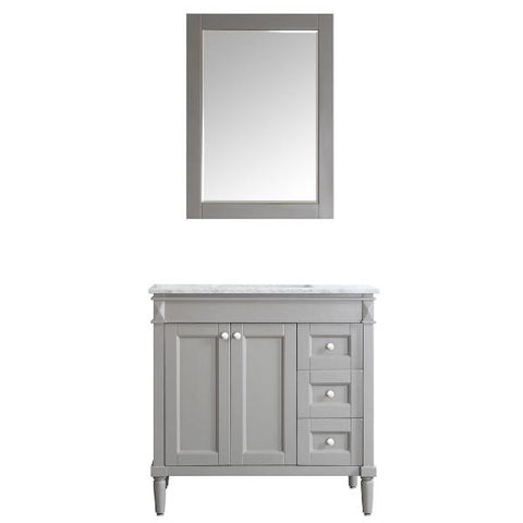 Image of Vinnova Catania 36" Contemporary Grey Single Sink Vanity Set