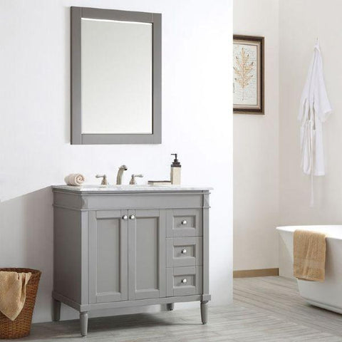 Image of Vinnova Catania 36" Contemporary Grey Single Sink Vanity Set