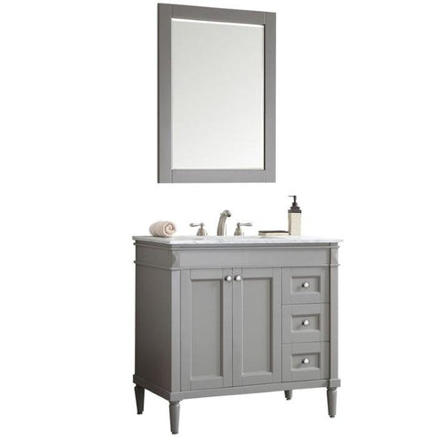 Image of Vinnova Catania 36" Contemporary Grey Single Sink Vanity Set