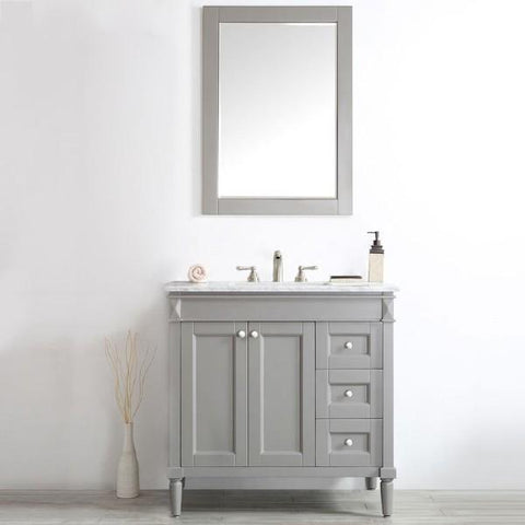 Image of Vinnova Catania 36" Contemporary Grey Single Sink Vanity Set