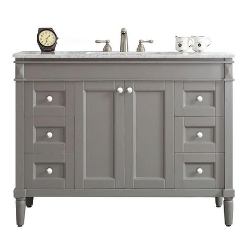 Image of Vinnova Catania 48" Contemporary Grey Single Sink Vanity