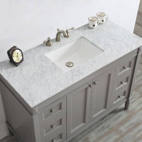 Image of Vinnova Catania 48" Contemporary Grey Single Sink Vanity 715048-GR-CA-NM