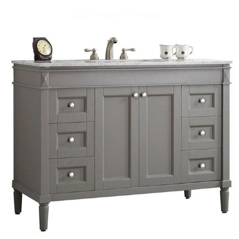 Image of Vinnova Catania 48" Contemporary Grey Single Sink Vanity 715048-GR-CA-NM