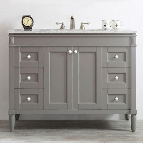 Image of Vinnova Catania 48" Contemporary Grey Single Sink Vanity 715048-GR-CA-NM