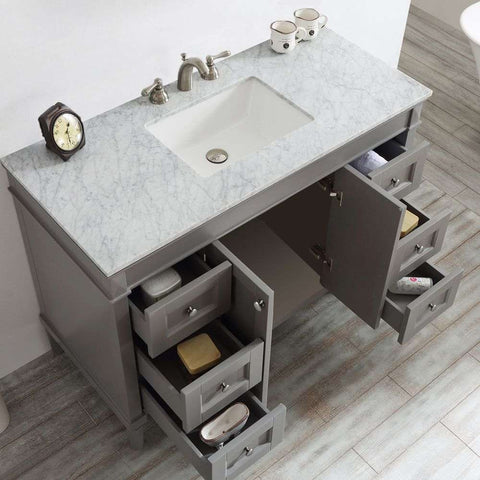 Image of Vinnova Catania 48" Contemporary Grey Single Sink Vanity 715048-GR-CA-NM