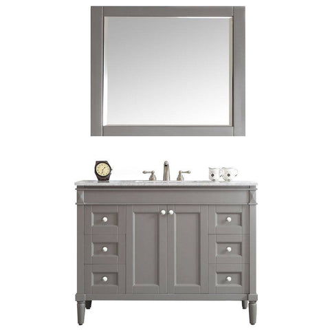 Image of Vinnova Catania 48" Contemporary Grey Single Sink Vanity Set 715048-GR-CA