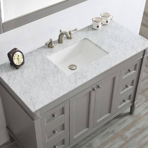 Image of Vinnova Catania 48" Contemporary Grey Single Sink Vanity Set 715048-GR-CA