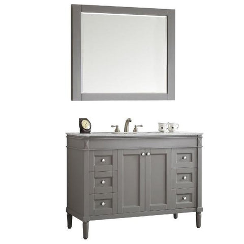 Image of Vinnova Catania 48" Contemporary Grey Single Sink Vanity Set 715048-GR-CA