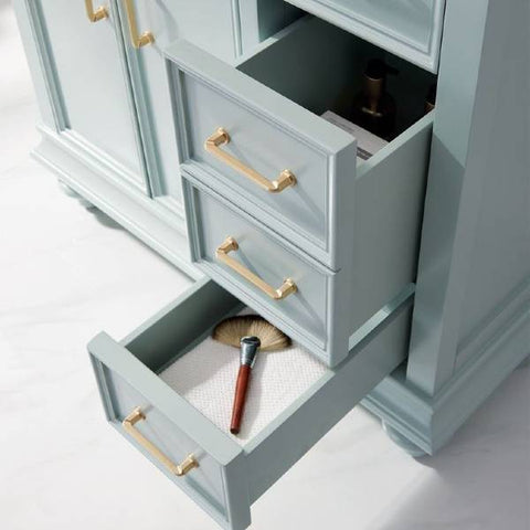 Image of Vinnova Charlotte 36" Transitional Green Vanity Set 735036-FG-CQS