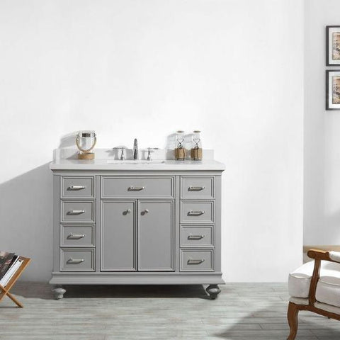 Image of Vinnova Charlotte 36" Transitional Grey Single Sink Vanity 735048-GR-CQS-NM