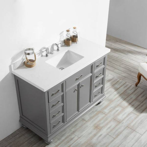 Image of Vinnova Charlotte 36" Transitional Grey Single Sink Vanity 735048-GR-CQS-NM
