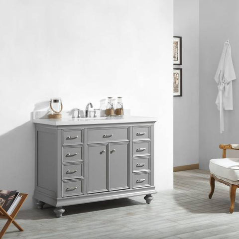 Image of Vinnova Charlotte 36" Transitional Grey Single Sink Vanity 735048-GR-CQS-NM