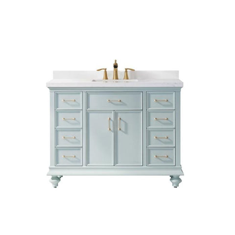 Image of Vinnova Charlotte 48" Transitional Green Vanity 735048-FG-CQS-NM
