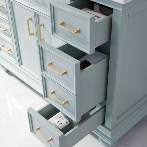 Image of Vinnova Charlotte 48" Transitional Green Vanity 735048-FG-CQS-NM