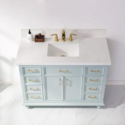 Image of Vinnova Charlotte 48" Transitional Green Vanity 735048-FG-CQS-NM