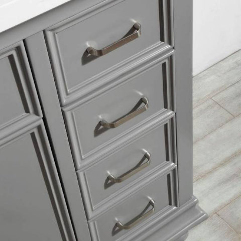 Image of Vinnova Charlotte 48" Transitional Grey Single Sink Vanity 735048-GR-CQS-NM 735048-GR-CQS-NM