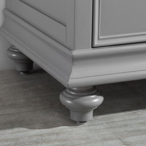 Image of Vinnova Charlotte 60" Transitional Grey Double Sink Vanity Set 735060-GR-CQS 735060-GR-CQS