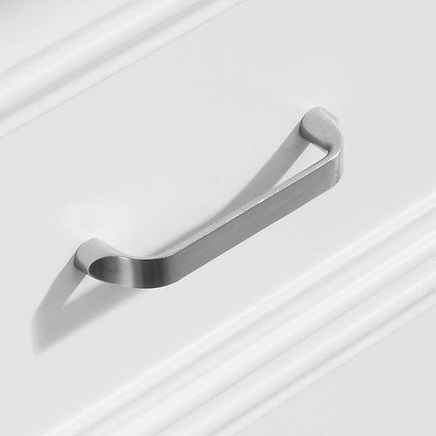 Image of Vinnova Charlotte 72" Transitional White Double Sink Vanity 735072-WH-CQS-NM 735072-WH-CQS-NM