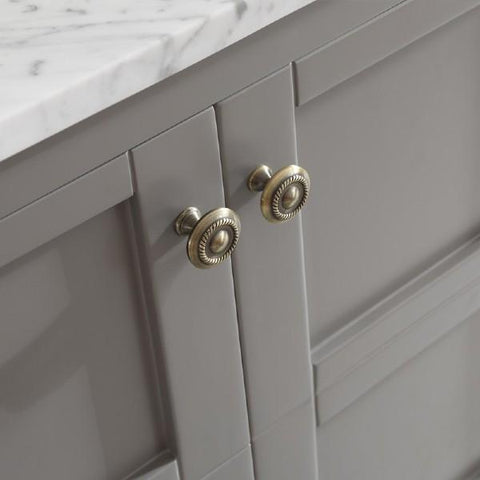 Image of Vinnova Florence 36" Grey Vanity Set with Carrara White Marble Countertop 713036-GR-CA