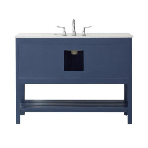Image of Vinnova Florence 48" Transitional Royal Blue Single Sink Vanity 713048-RB-CA-NM 713048-RB-CA-NM
