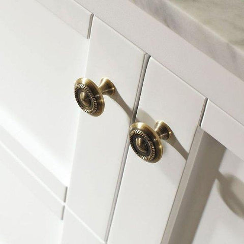 Image of Vinnova Florence 60" Transitional White Double Sink Vanity Set 713060-WH-CA 713060-WH-CA