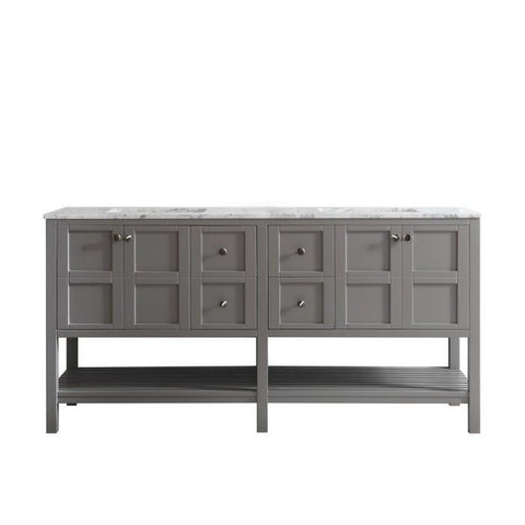 Image of Vinnova Florence 72" Transitional Grey Double Sink Vanity 713072-GR-CA-NM 713072-GR-CA-NM