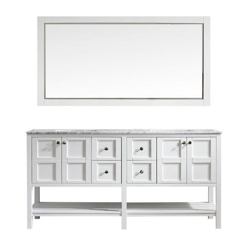 Image of Vinnova Florence 72" Transitional White Double Sink Vanity Set 713072-WH-CA 713072-WH-CA