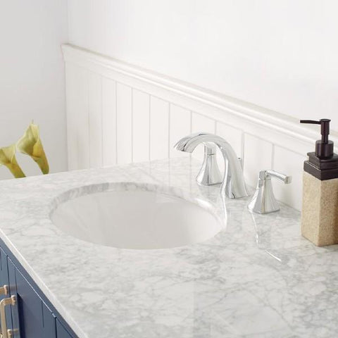 Image of Vinnova Gela 36" Modern Royal Blue Single Sink Vanity w/ Carrara Marble Countertop 723036-RB-CA-NM