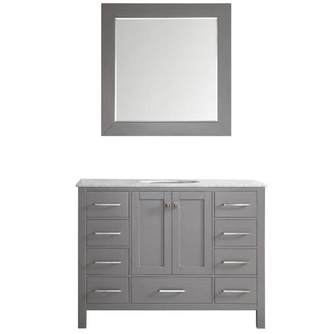 Image of Vinnova Gela 48" Modern Grey Single Sink Vanity Set 723048-GR-CA