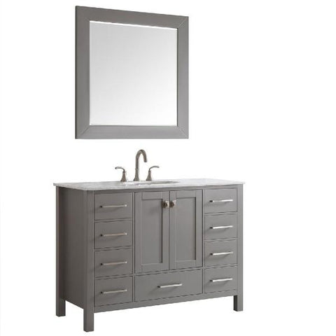 Image of Vinnova Gela 48" Modern Grey Single Sink Vanity Set 723048-GR-CA