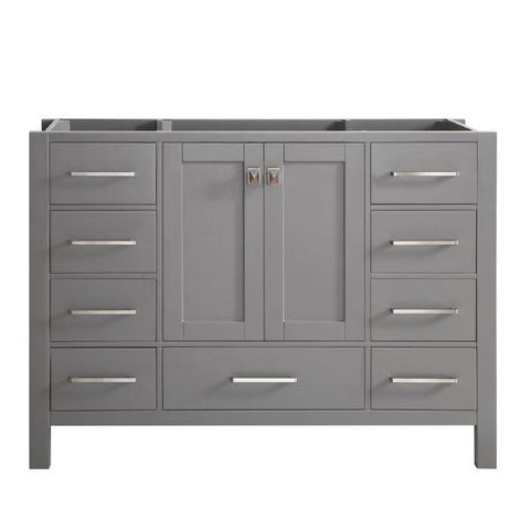 Image of Vinnova Gela 48" Modern Grey Single Sink Vanity w/ Carrara Marble Countertop