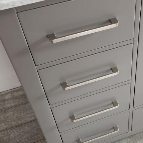 Image of Vinnova Gela 48" Modern Grey Single Sink Vanity w/ Carrara Marble Countertop