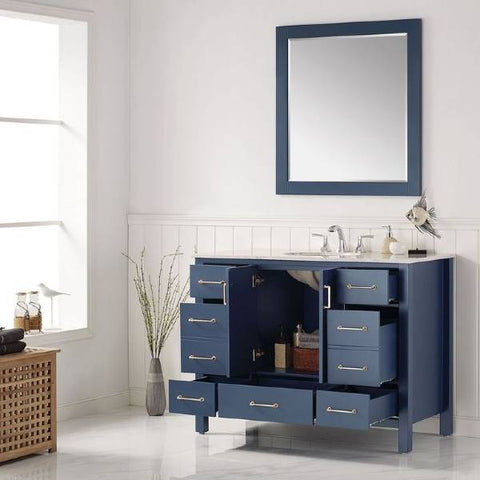 Image of Vinnova Gela 48" Modern Royal Blue Single Sink Vanity Set