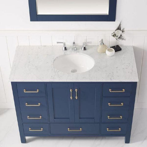 Image of Vinnova Gela 48" Modern Royal Blue Single Sink Vanity Set