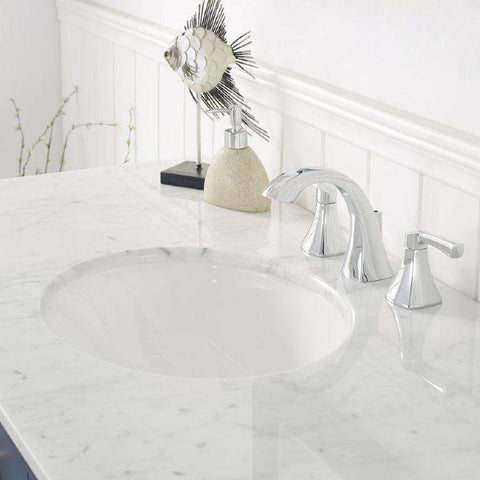 Image of Vinnova Gela 48" Modern Royal Blue Single Sink Vanity w/ Carrara Marble Countertop 723048-RB-CA-NM