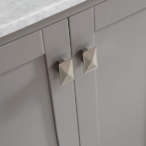 Image of Vinnova Gela 60" Modern Grey Double Sink Vanity w/ Carrara Marble Countertop