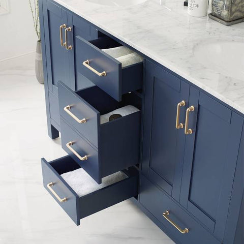 Image of Vinnova Gela 60" Modern Royal Blue Double Sink Vanity Set 723060-RB-CA