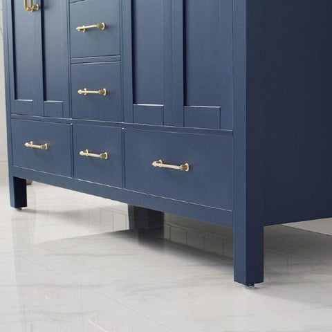 Image of Vinnova Gela 60" Modern Royal Blue Double Sink Vanity Set 723060-RB-CA