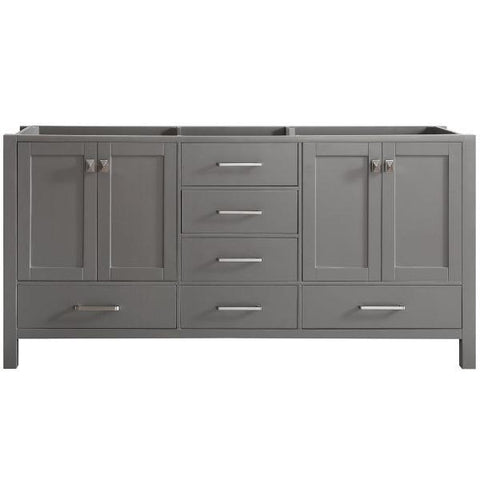 Image of Vinnova Gela 72" Modern Grey Double Sink Vanity 723072-GR-CA-NM 723072-GR-CA-NM