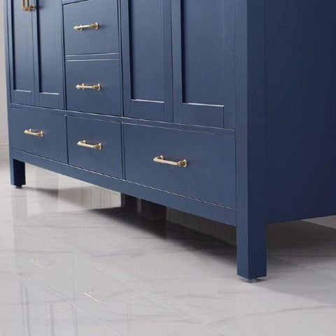 Image of Vinnova Gela 72" Modern Royal Blue Double Sink Vanity 723072-RB-CA-NM