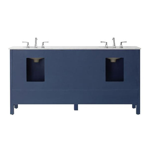 Image of Vinnova Gela 72" Modern Royal Blue Double Sink Vanity 723072-RB-CA-NM