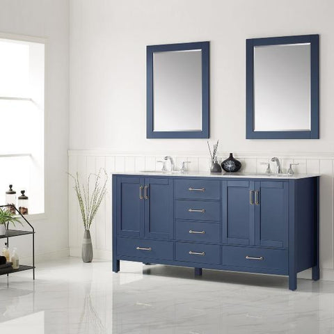 Image of Vinnova Gela 72" Modern Royal Blue Double Sink Vanity Set 723072-RB-CA 723072-RB-CA