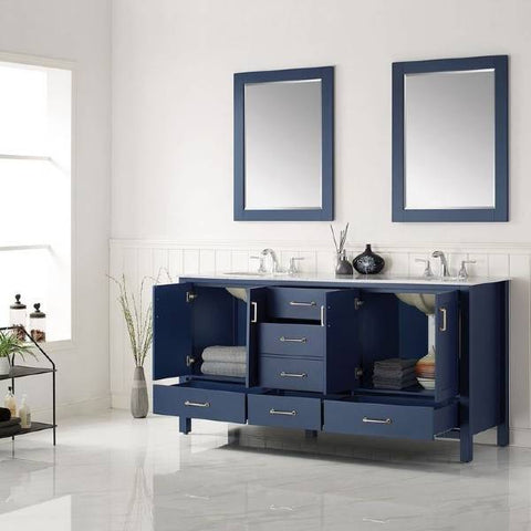 Image of Vinnova Gela 72" Modern Royal Blue Double Sink Vanity Set 723072-RB-CA 723072-RB-CA