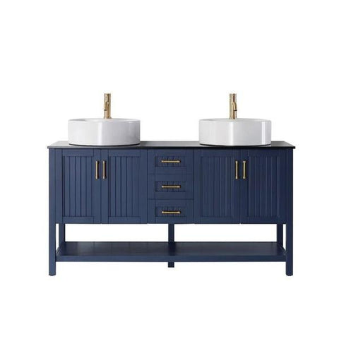 Image of Vinnova Modena 60" Modern Royal Blue Single Sink Vanity 756060-RB-BG-NM