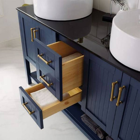 Image of Vinnova Modena 60" Modern Royal Blue Single Sink Vanity 756060-RB-BG-NM