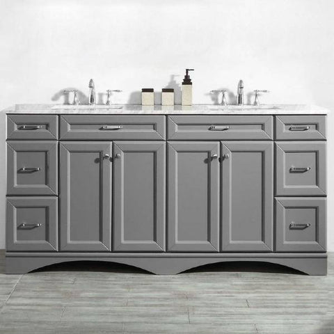 Image of Vinnova Naples 72" Transitional Grey Double Sink Vanity 710072-GR-CA-NM