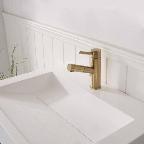 Image of Vinnova Pavia 28” Modern Royal Blue Single Vanity w/ Acrylic under-mount Sink 755028-RB-WH-NM