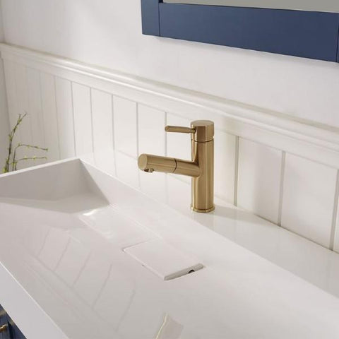 Image of Vinnova Pavia 36” Contemporary Royal Blue Single Vanity Set w/ Acrylic under-mount Sink 755036-RB-WH