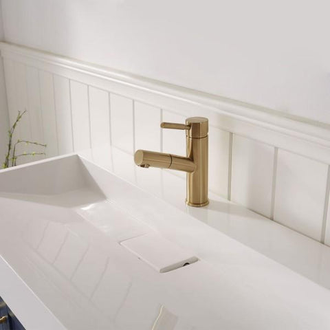 Image of Vinnova Pavia 36” Contemporary Royal Blue Single Vanity with Acrylic under-mount Sink