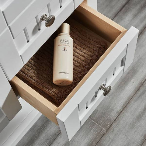 Image of Vinnova Pavia 36” Contemporary White Single Vanity with Acrylic under-mount Sink